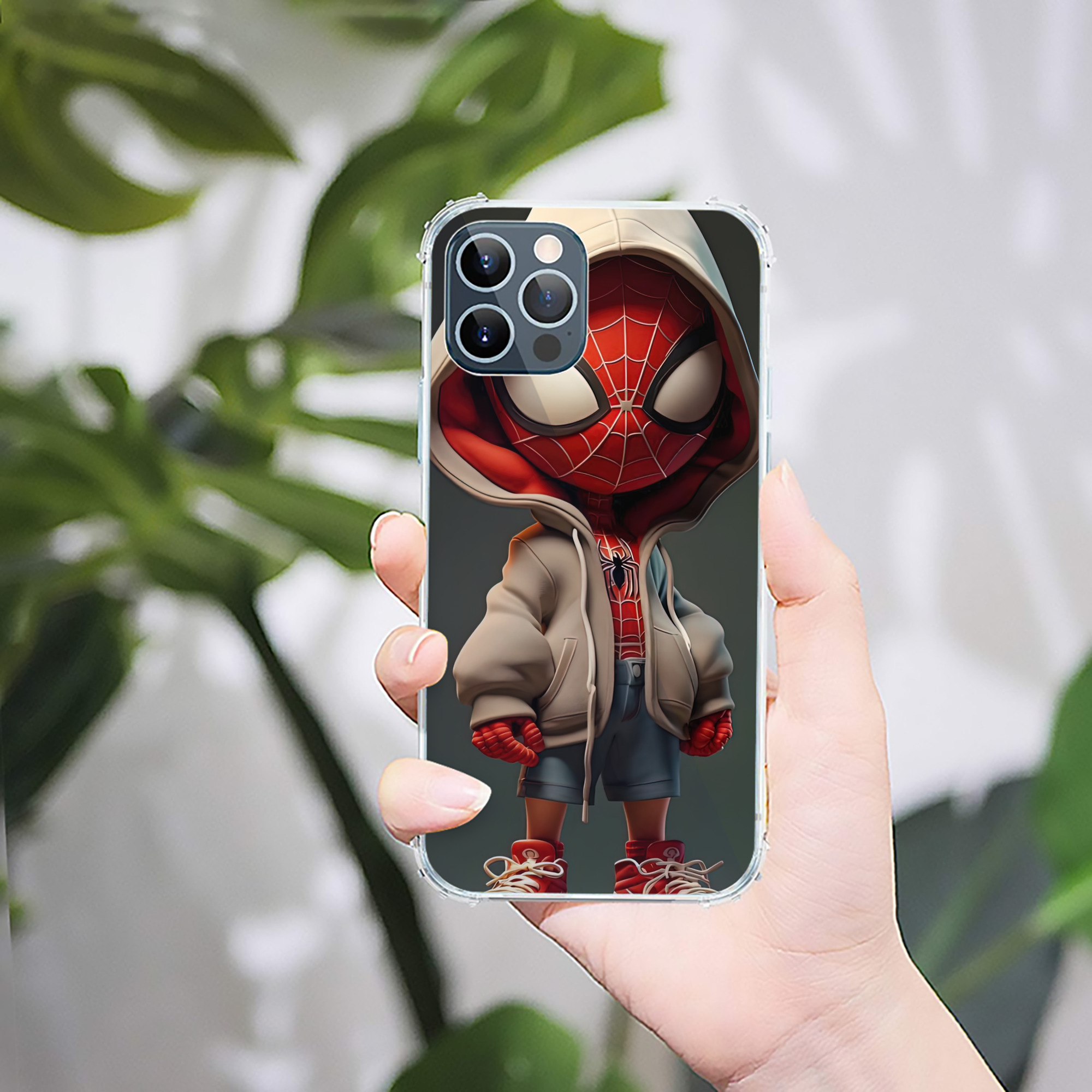 （画像用） Spider Man スパイダーマン 【iPhone 12シリーズ対応】透明スマホケース（クリアソフトケース）